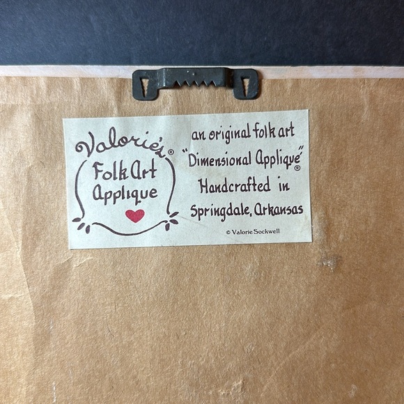 Vintage Valories Folk Art Appliqué needlework print - Picture 4 of 5